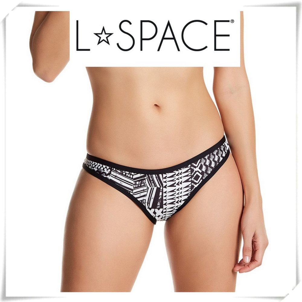 💲Sale 3/$15 - L*Space Black White Geometric Abstract Print Bikini Bottom